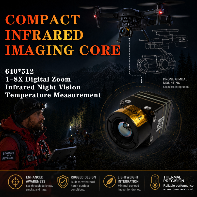 Drone Camera Thermal - High Resolution Thermal Camera 8x Zoom