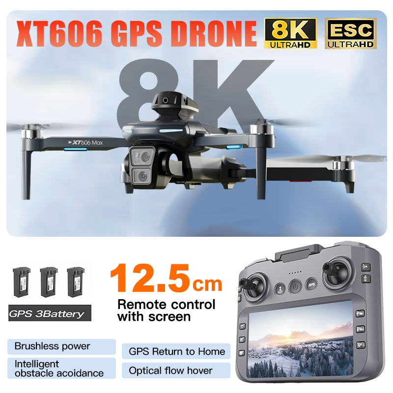 XT606 MAX 3 battery Drone 4k 8 - Drone Camera Thermal recension och pris