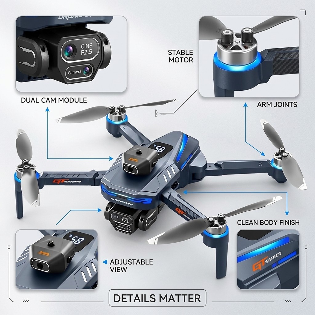 New GT8 Drone Professional 8K  - Drone Camera Night Vision recension och pris