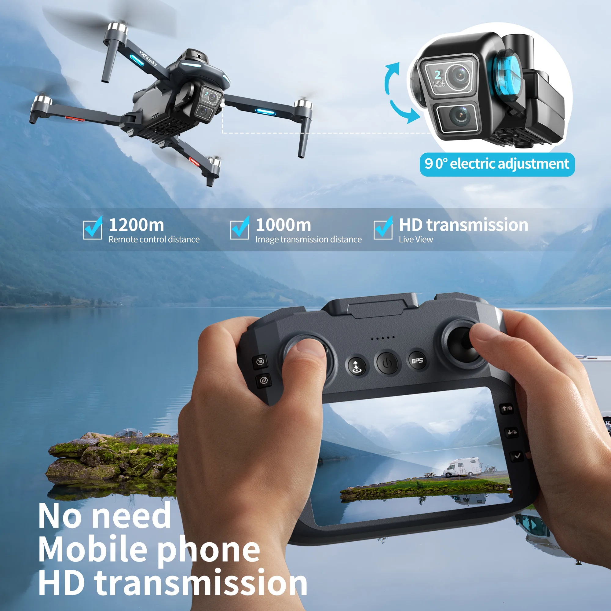 Lenovo XT606 MAX GPS Drone 4k  - Drone Camera Thermal recension och pris