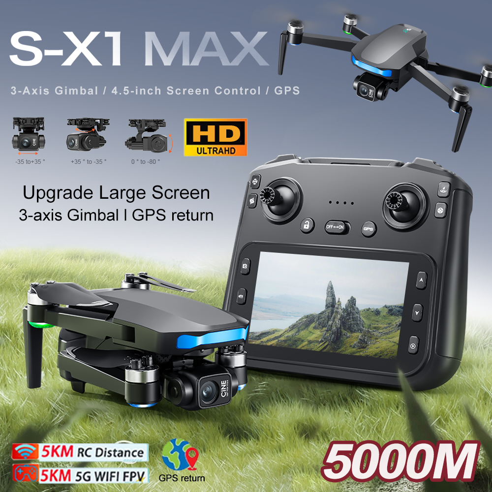 New S-X1 MAX Drone GPS 8K Prof - Drone Camera Professional recension och pris