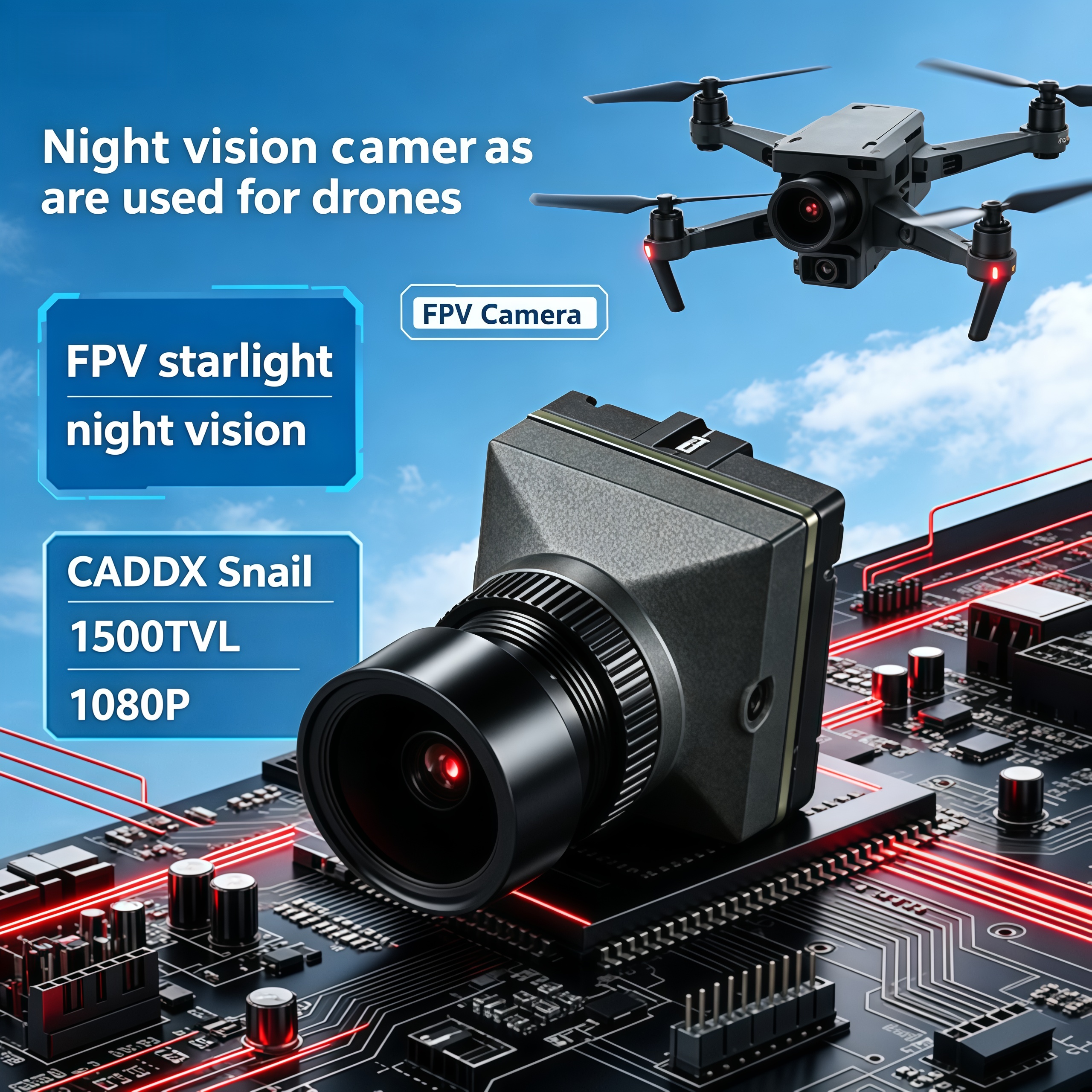 1500TVL HD CADDX Snail FPV Cam - Drone Camera Lens recension och pris